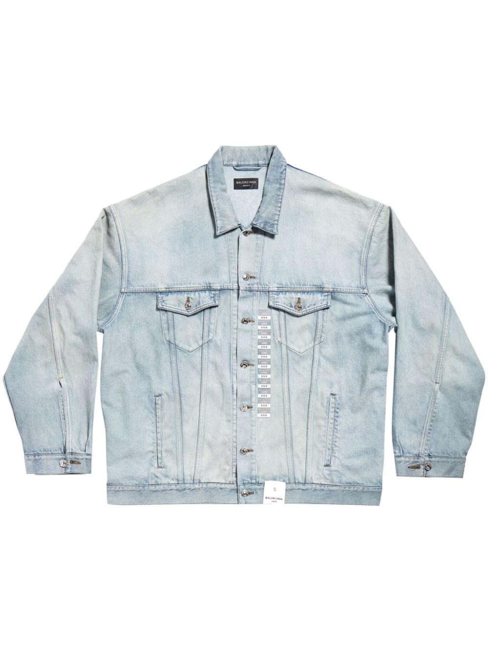 Balenciaga Jackets 1 Balenciaga Denim jacket with flap pockets and drop shoulder Balenciaga Denim jacket with flap pockets and drop shoulder Brand