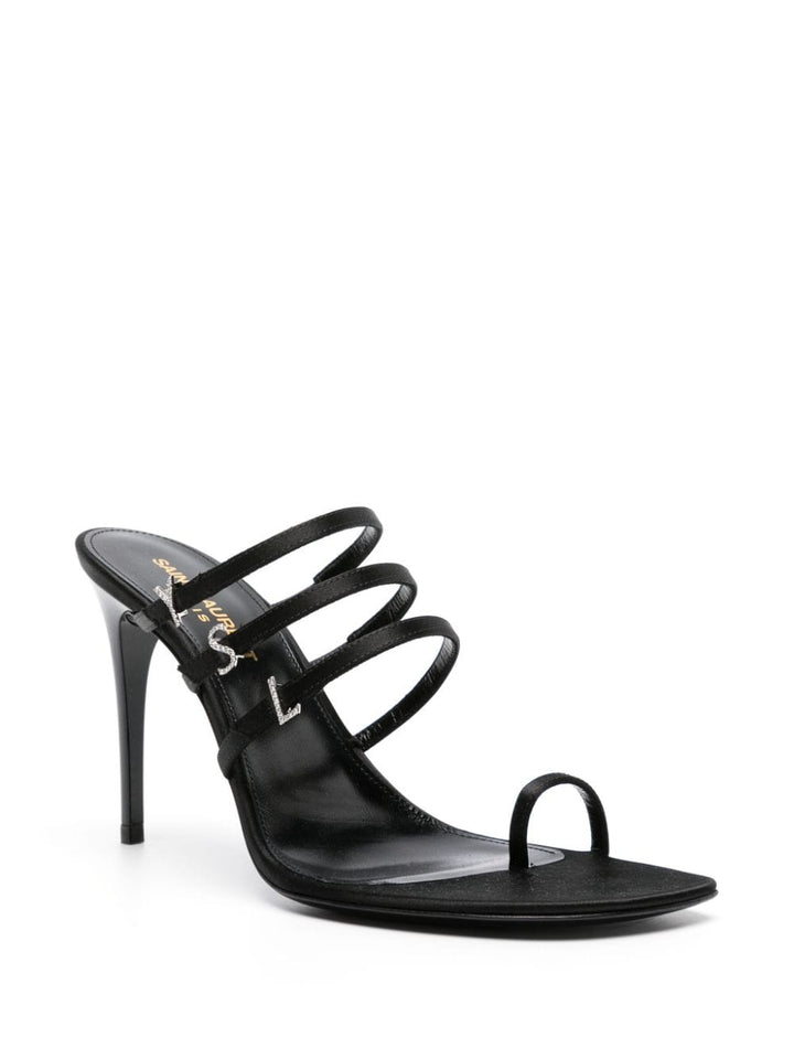 Saint Laurent Sandals Saint Laurent Sandals Black Saint Laurent Elegant Black Sandals at Italian Luxury Group Brand