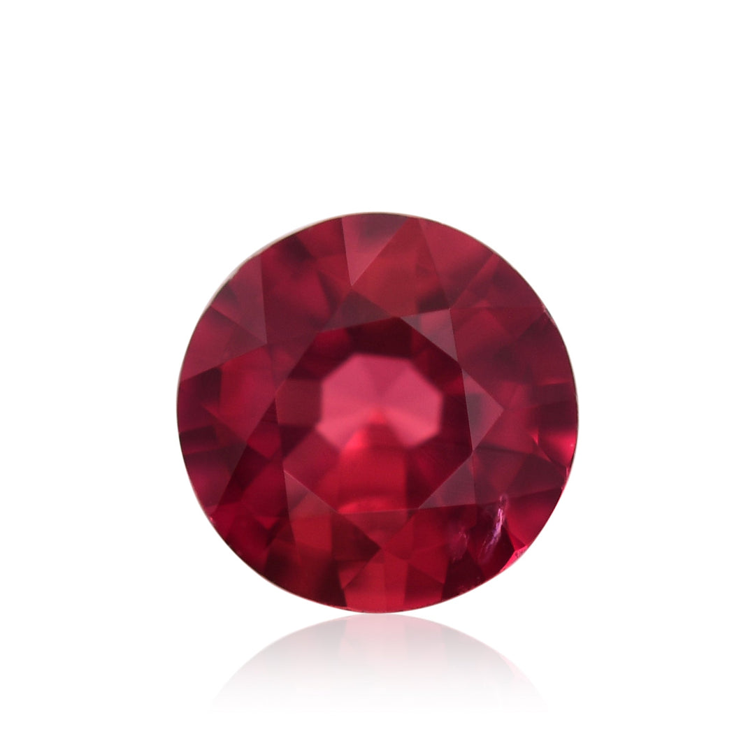 0.67 Carat Red MOZAMBIQUE Round Ruby