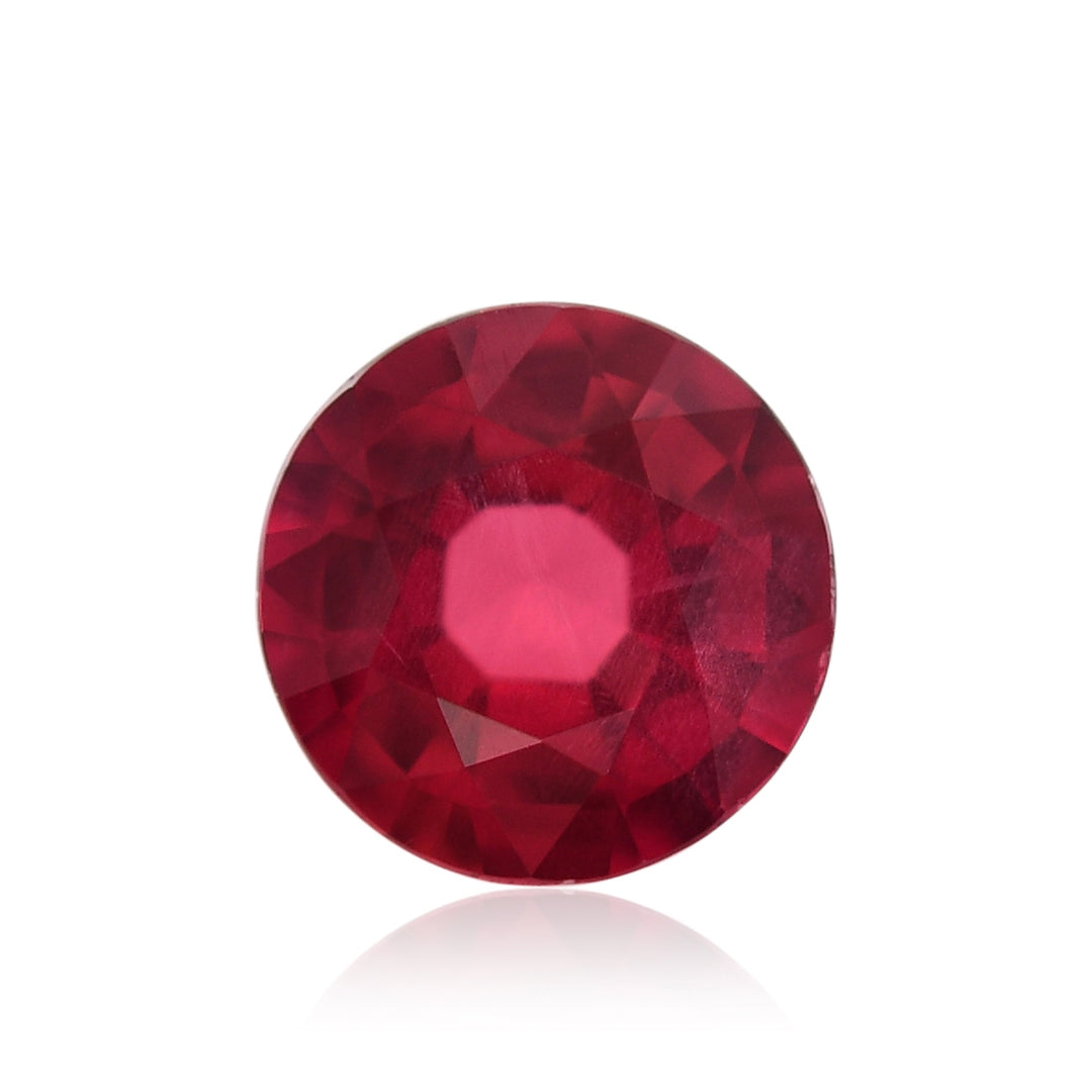0.68 Carat Red MOZAMBIQUE Round Ruby