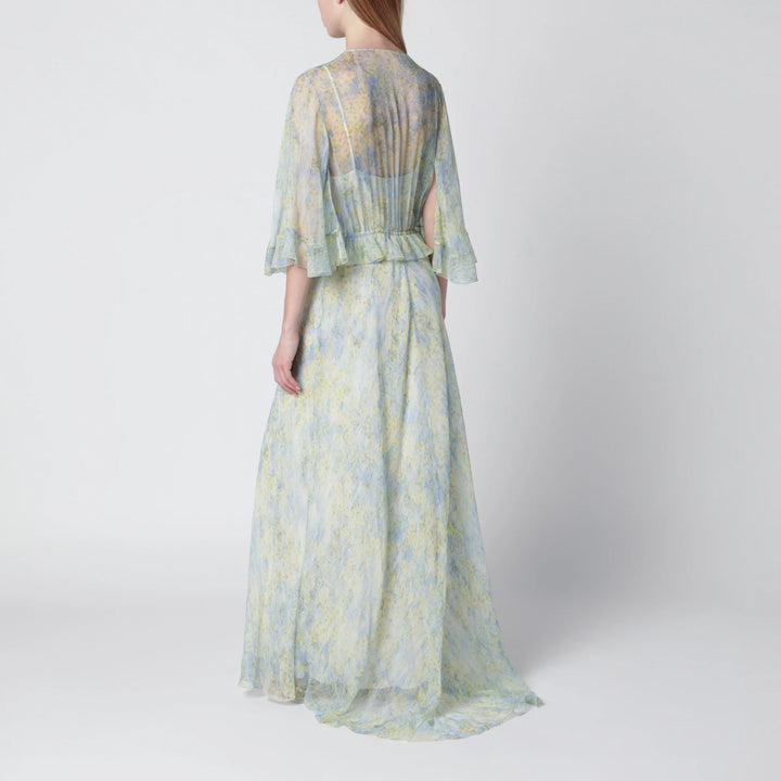Long dress with floral pattern