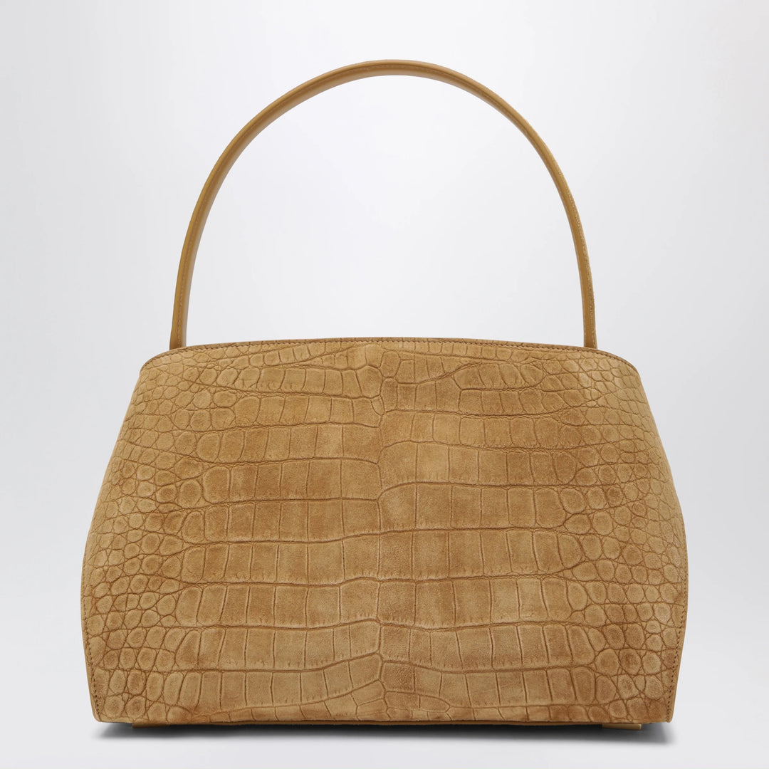 Ferragamo - Hug Soft M shoulder bag in Natural crocodile-effect