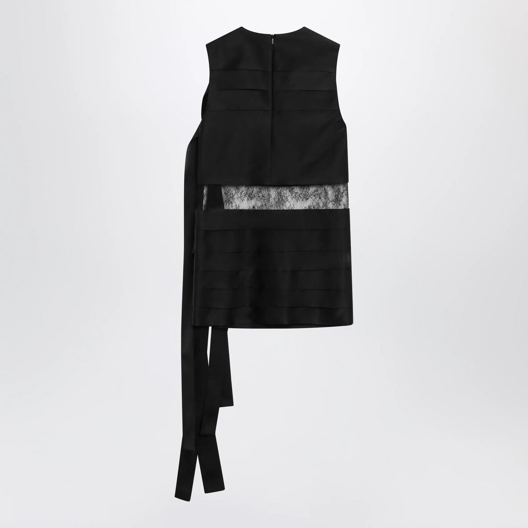 Ferragamo - Black mini dress with lace Brand Apparel &amp; Accessories
