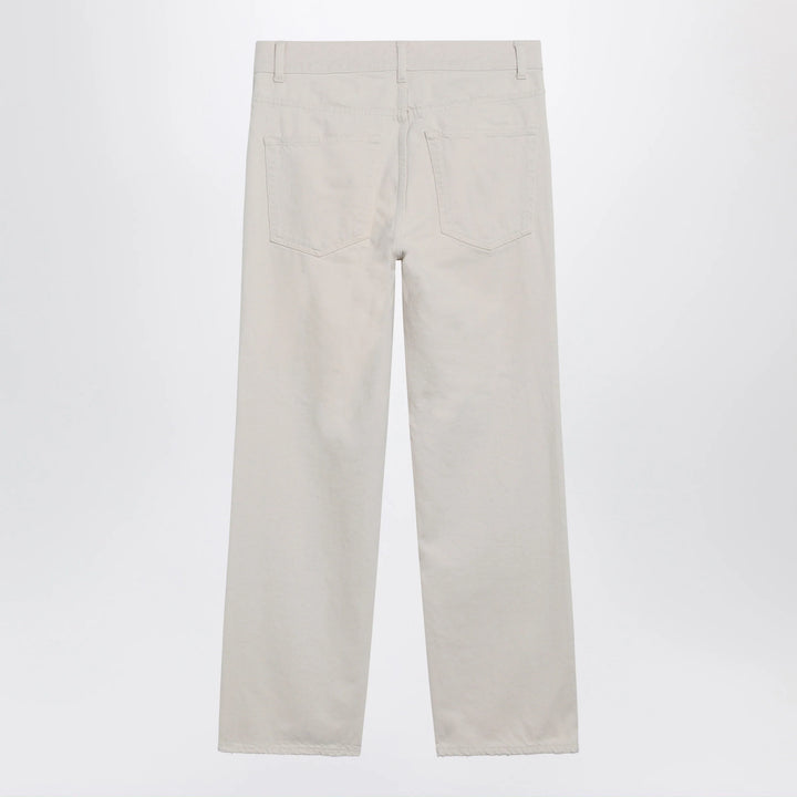 The Row - Fargo jeans in lightly distressed cotton denim, ecru