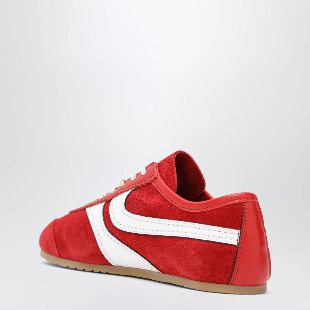 Dries Van Noten - Red/white leather and suede Sneakers