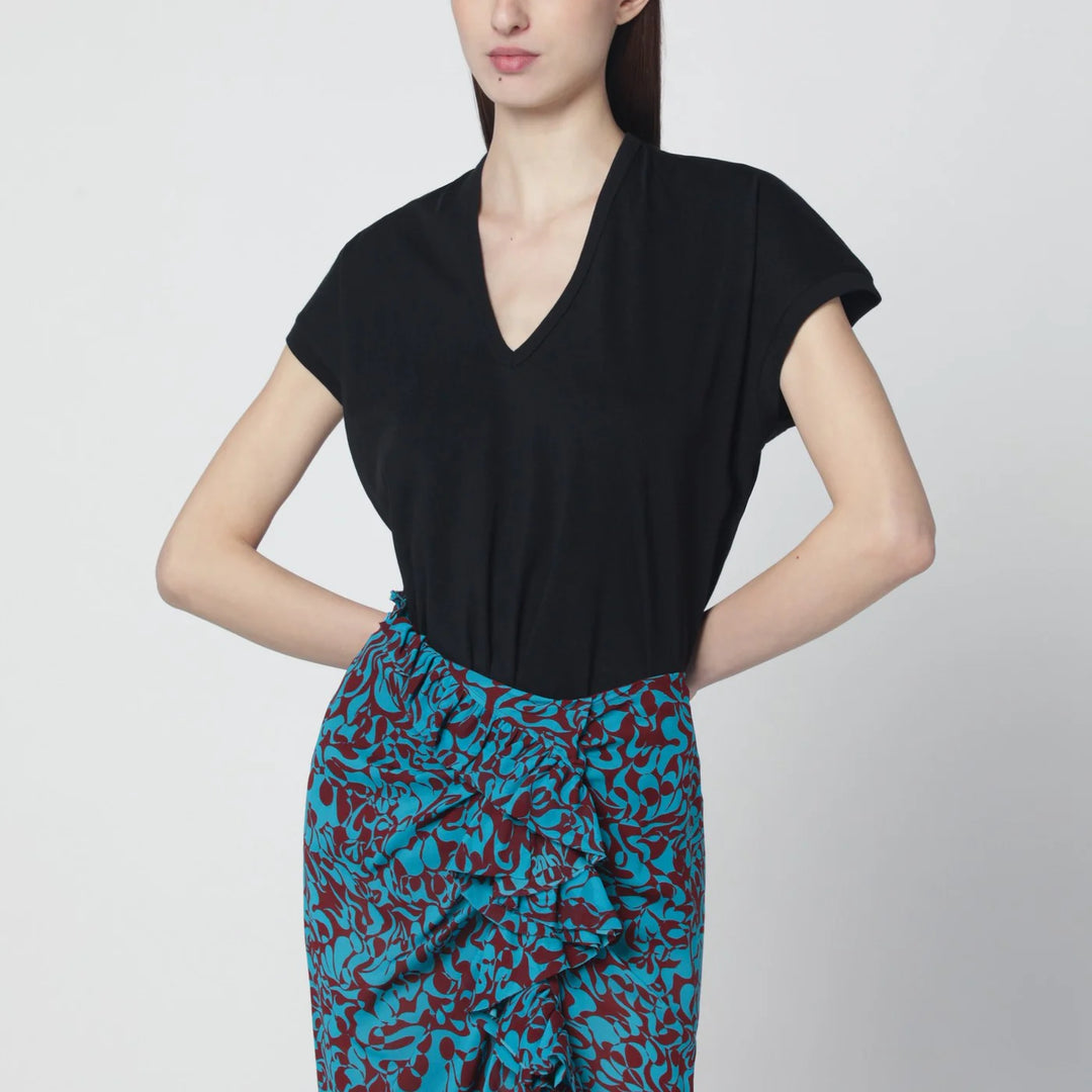Dries Van Noten - Black V-neck T-shirt