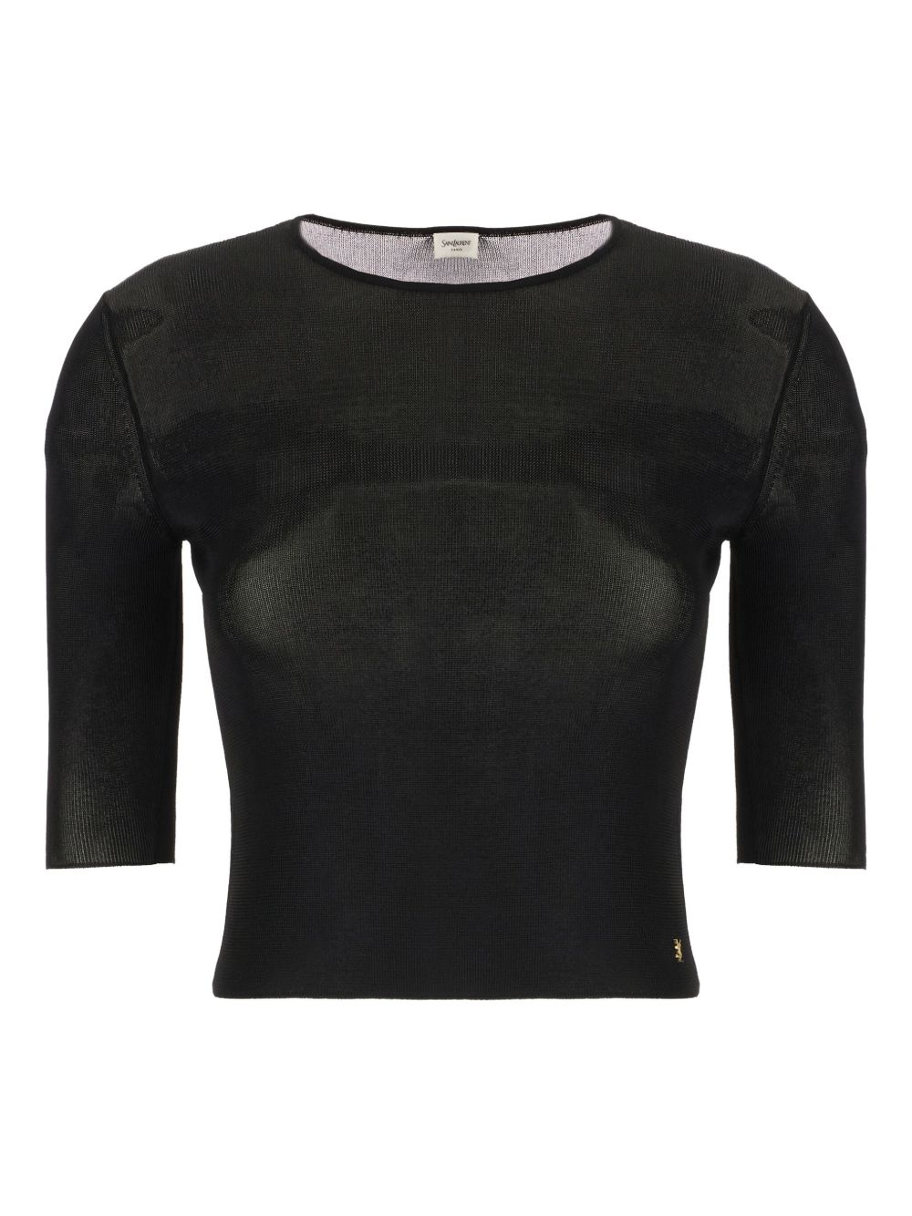Saint Laurent Sweaters Black Cropped