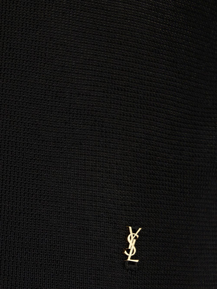 Saint Laurent Sweaters Black Cropped