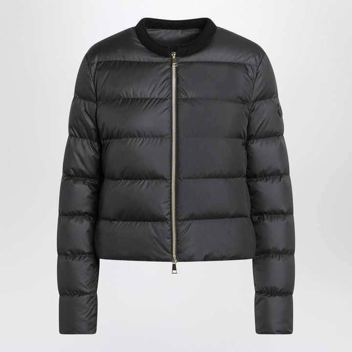 Moncler Black short zip-up puffer jacket