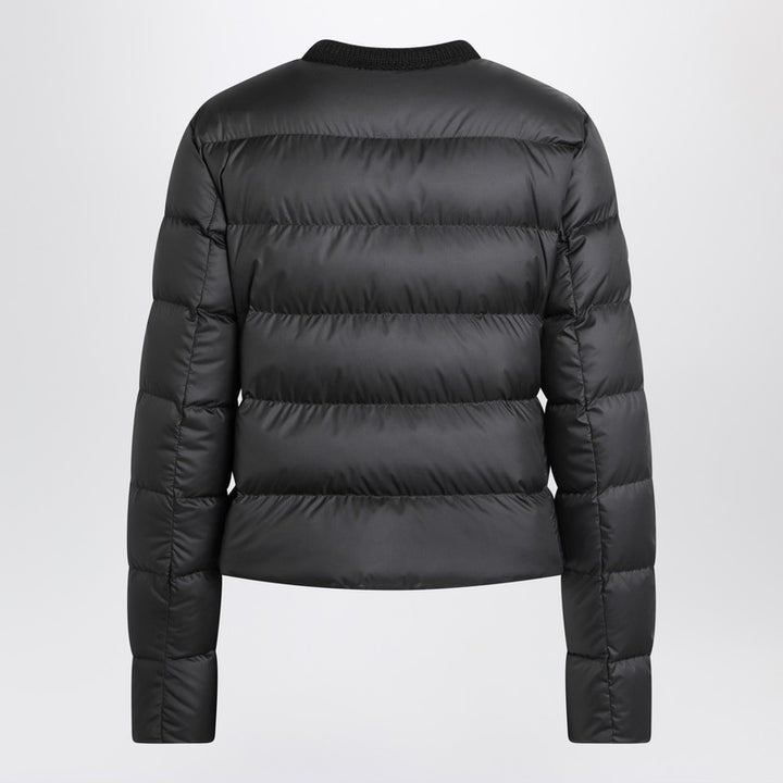 Moncler Black short zip-up puffer jacket