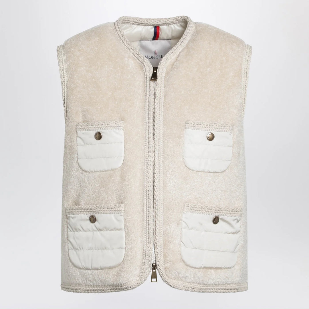 Moncler - Mimosa gilet in teddy-effect fleece