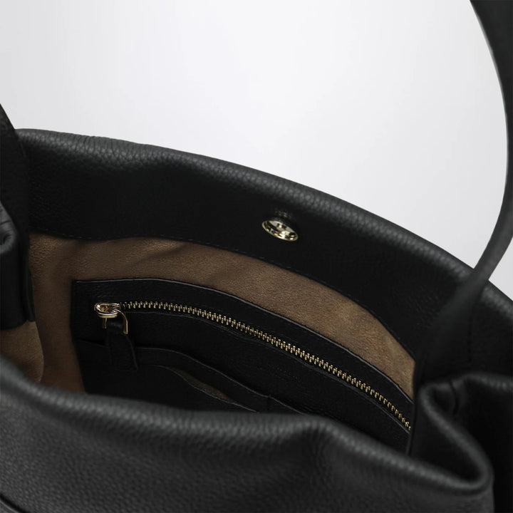 Manu Atelier - Tote Du Jour tote bag in black calfskin