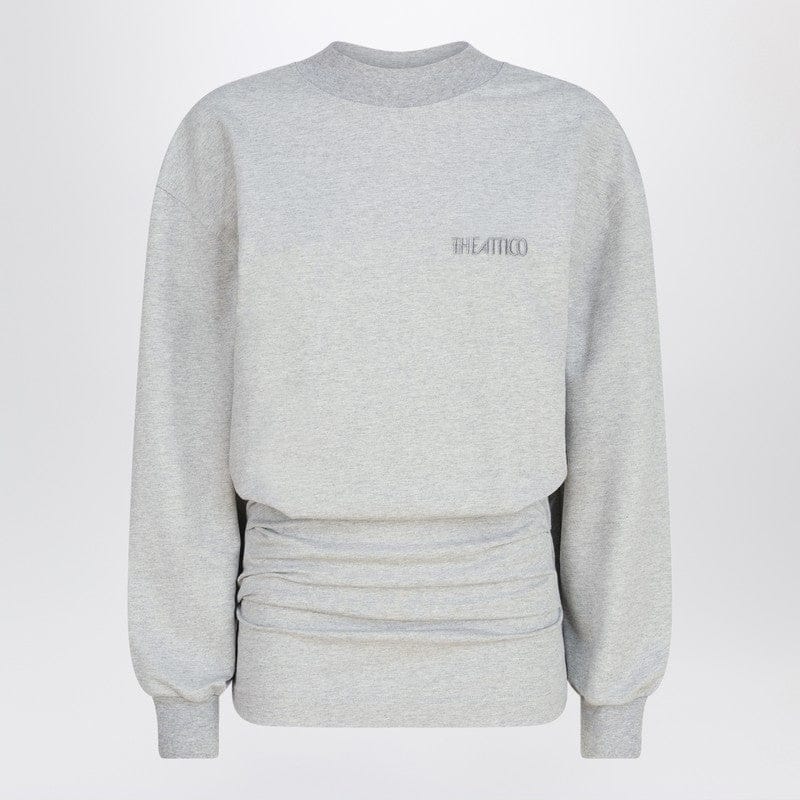 Dresses The Attico - Grey melange mini dress in cotton blend - 38 IT Brand