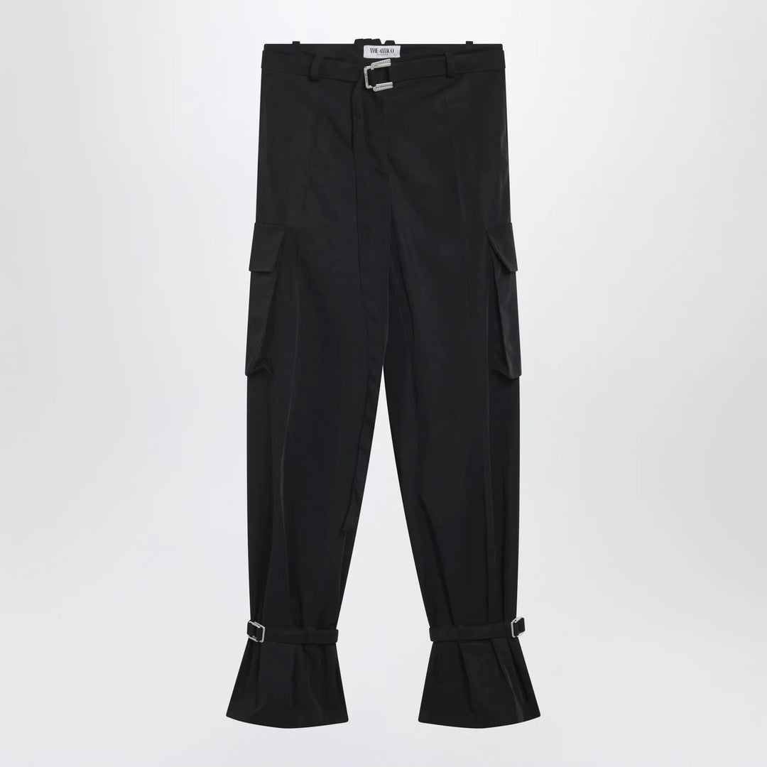 The Attico - Black nylon trousers