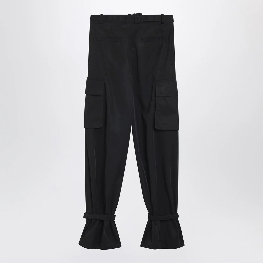 The Attico - Black nylon trousers