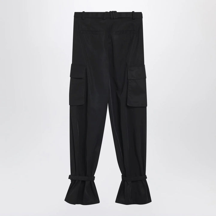 The Attico - Black nylon trousers