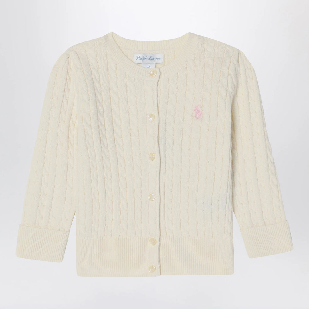 Polo Ralph Lauren - White cable knit cotton cardigan