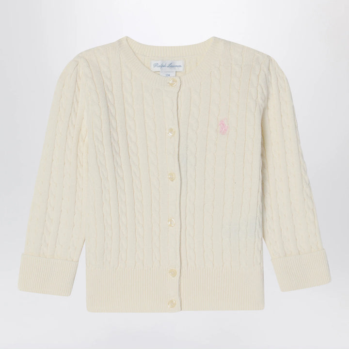 Polo Ralph Lauren - White cable knit cotton cardigan