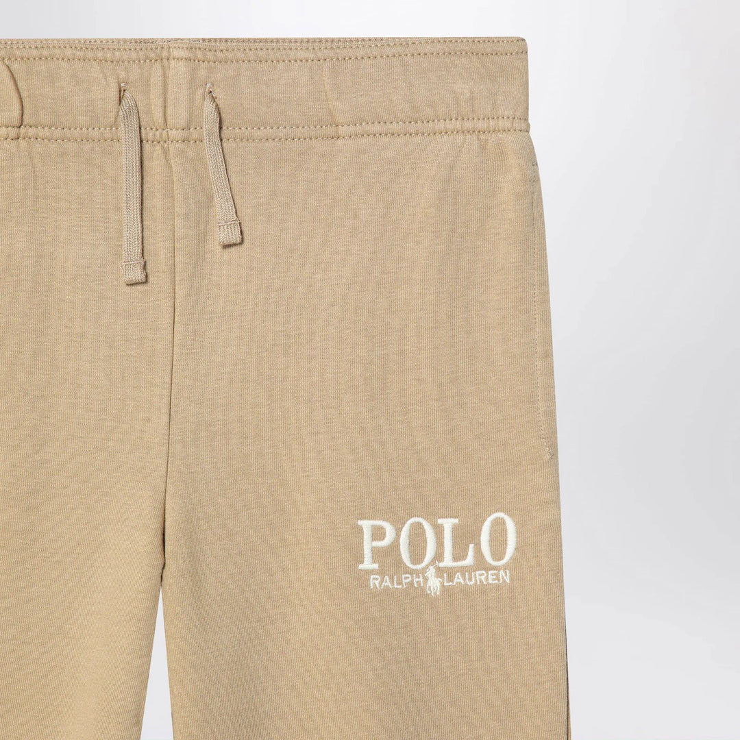 Polo Ralph Lauren - Beige cotton jogging trousers with logo