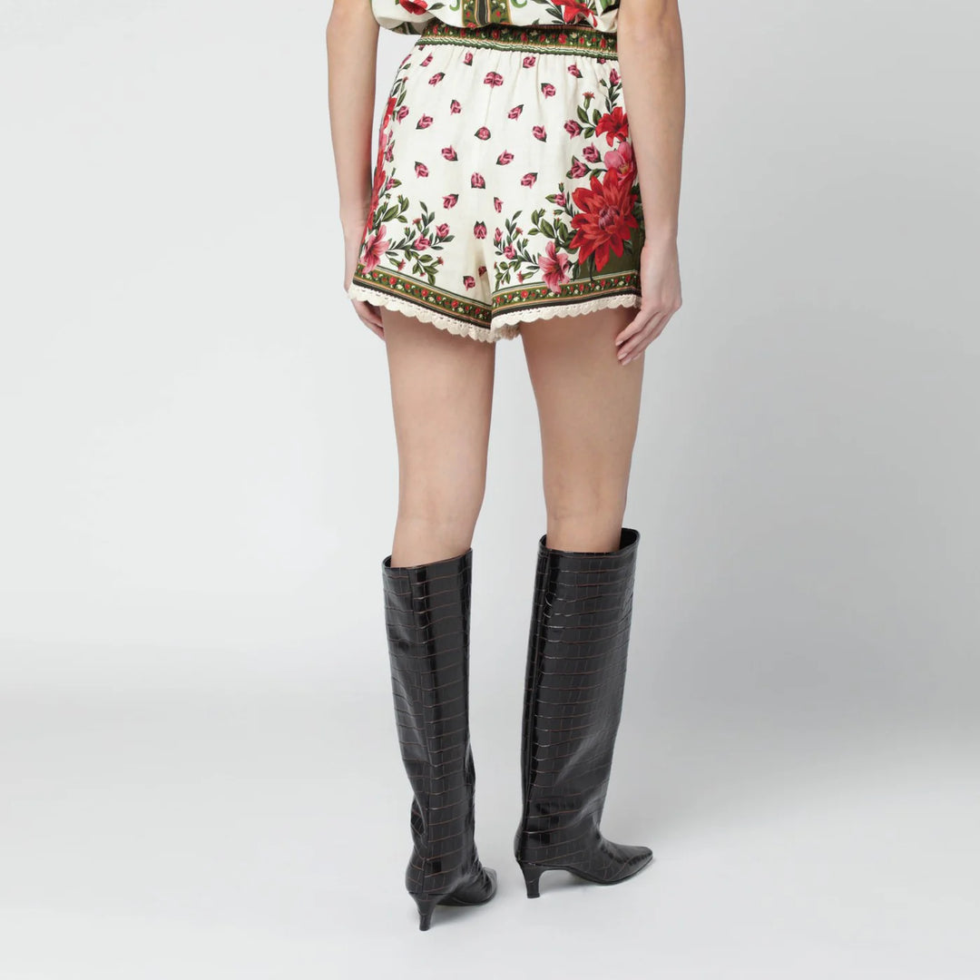 FARM Rio - Floral linen-blend Shorts