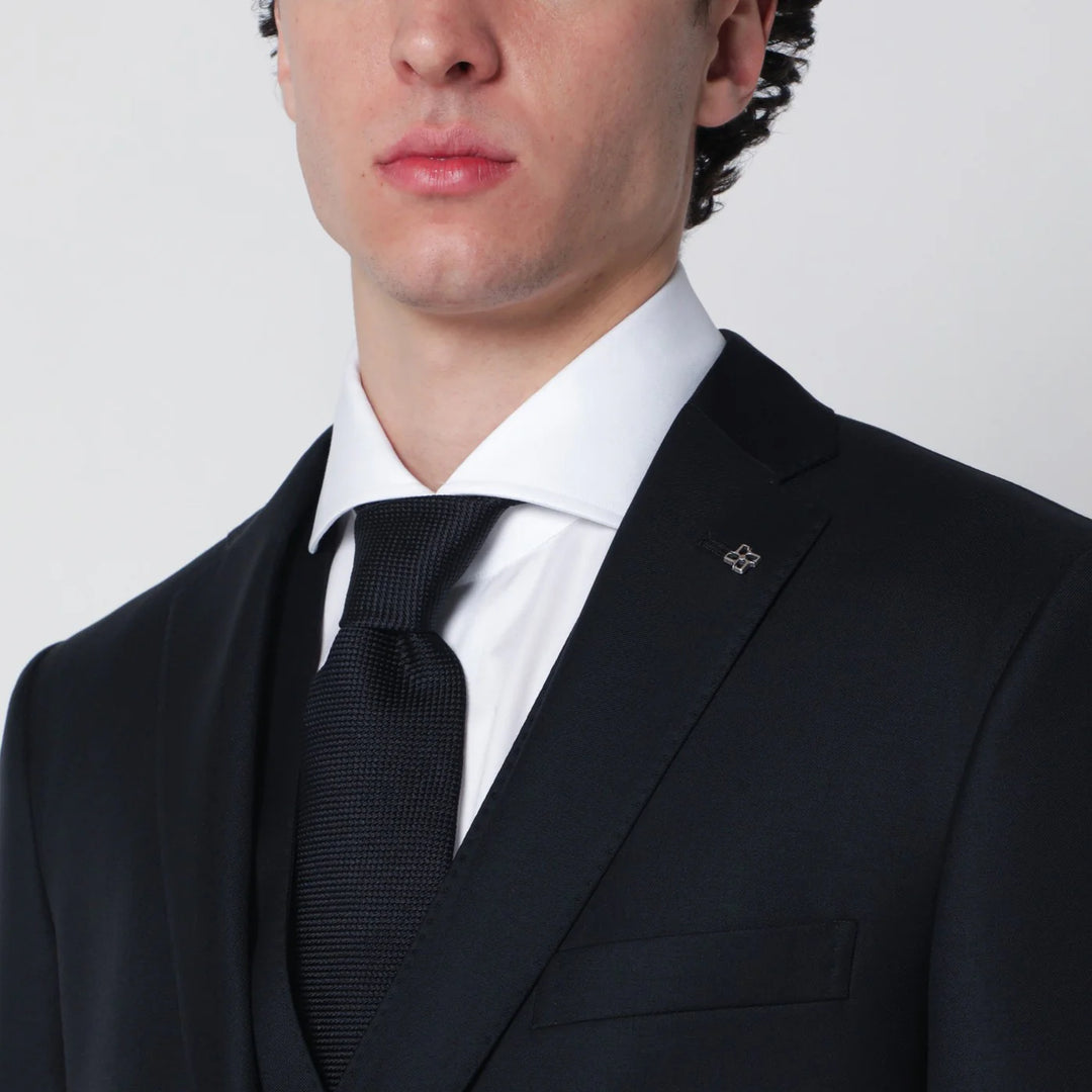 Tagliatore - Single-breasted navy blue wool suit