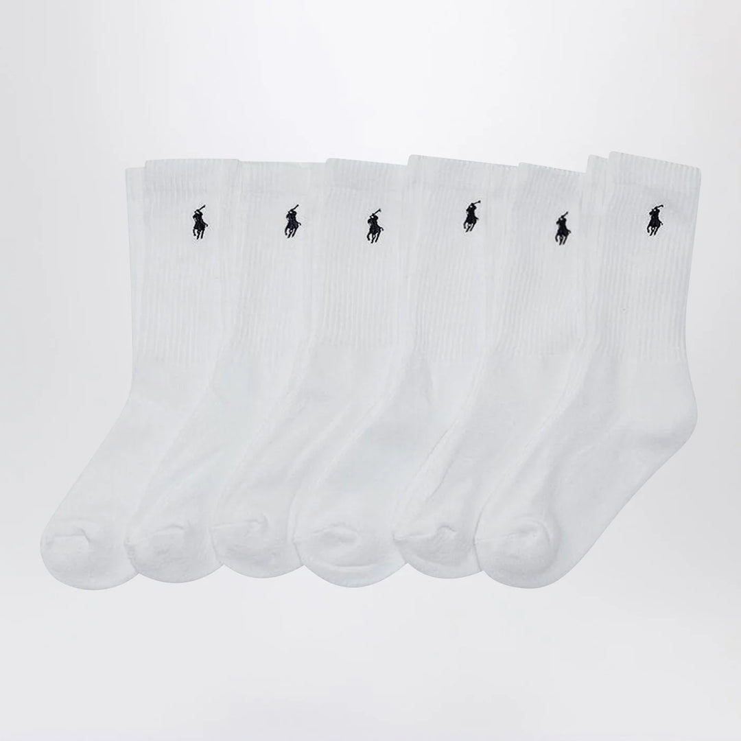 Polo Ralph Lauren - Set of three white socks with logo