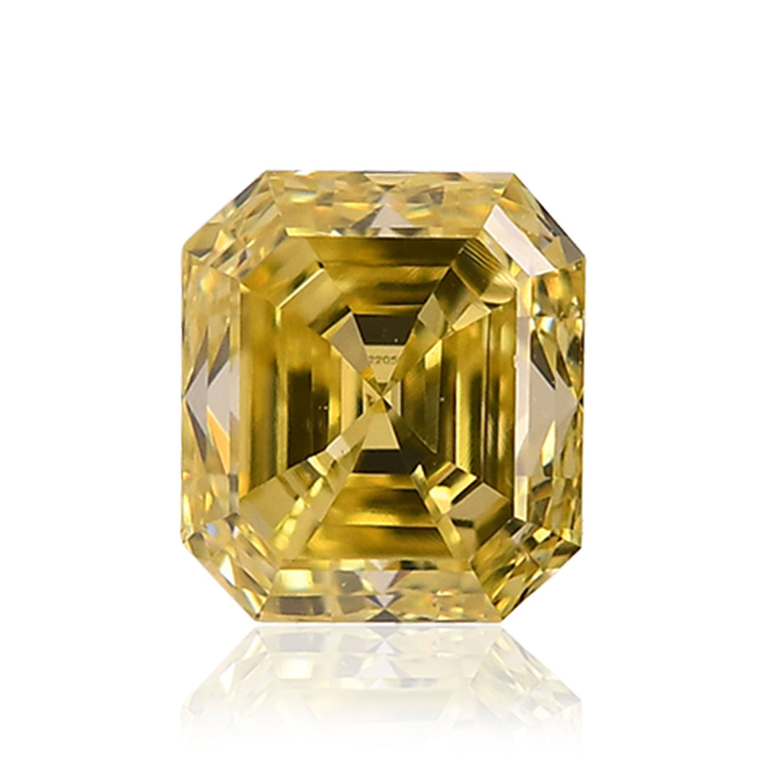 0.70 Carat Fancy Intense Yellow Emerald Diamond VS1 GIA