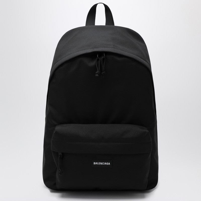 Backpacks Balenciaga - Black Explorer backpack with logo patch - One size Brand