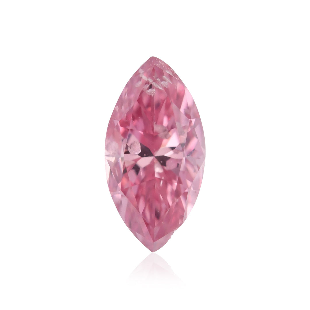 0.17 Carat Fancy Vivid Purplish Pink Marquise Diamond (I2) GIA
