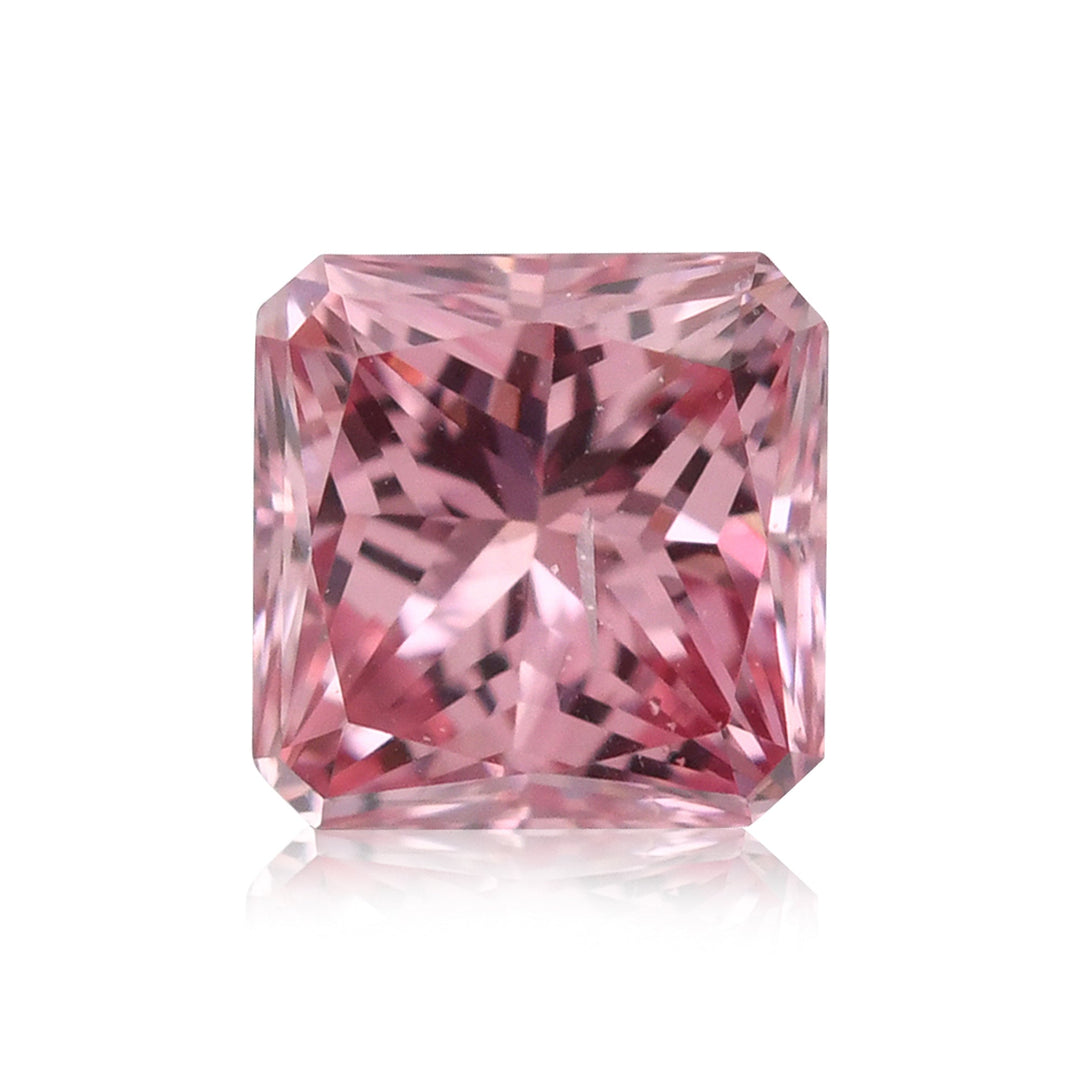 0.16 Carat Fancy Intense Pink Radiant Diamond SI2 GIA