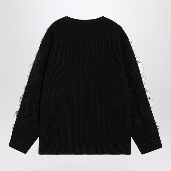 Valentino Black jumper with ruffles