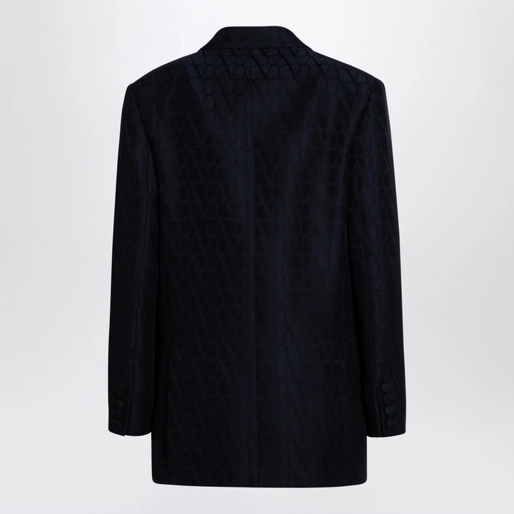 Valentino - Navy blue double-breasted jacket Toile Iconographe