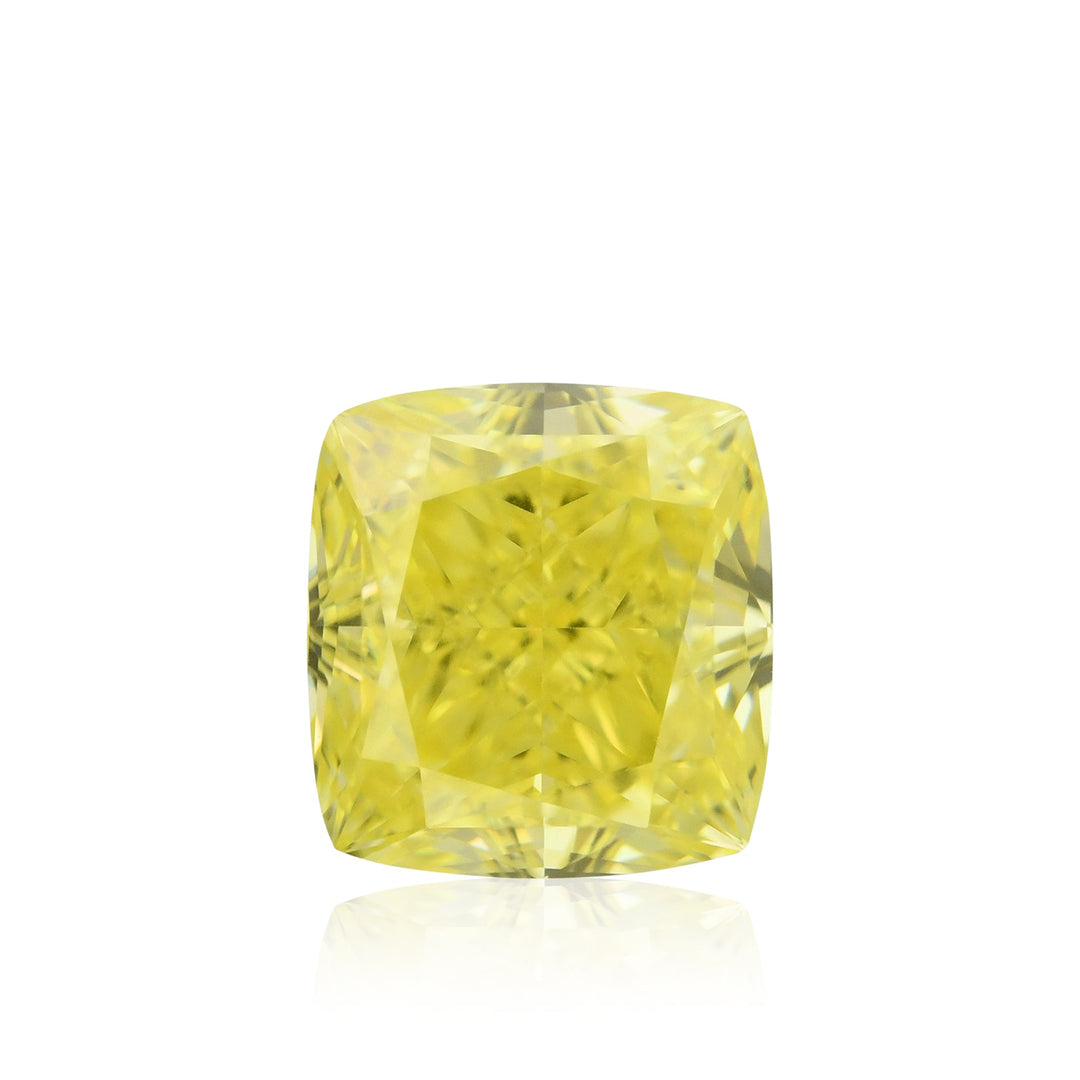 0.75 Carat Fancy Vivid Yellow Cushion Diamond VVS1 GIA
