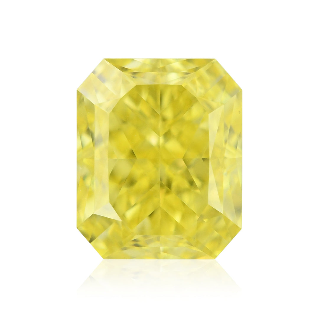 0.50 Carat Fancy Vivid Yellow Radiant Diamond IF GIA
