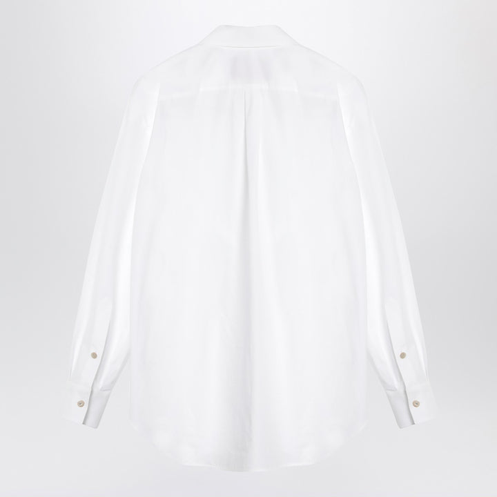 Valentino White cotton shirt with ruffles