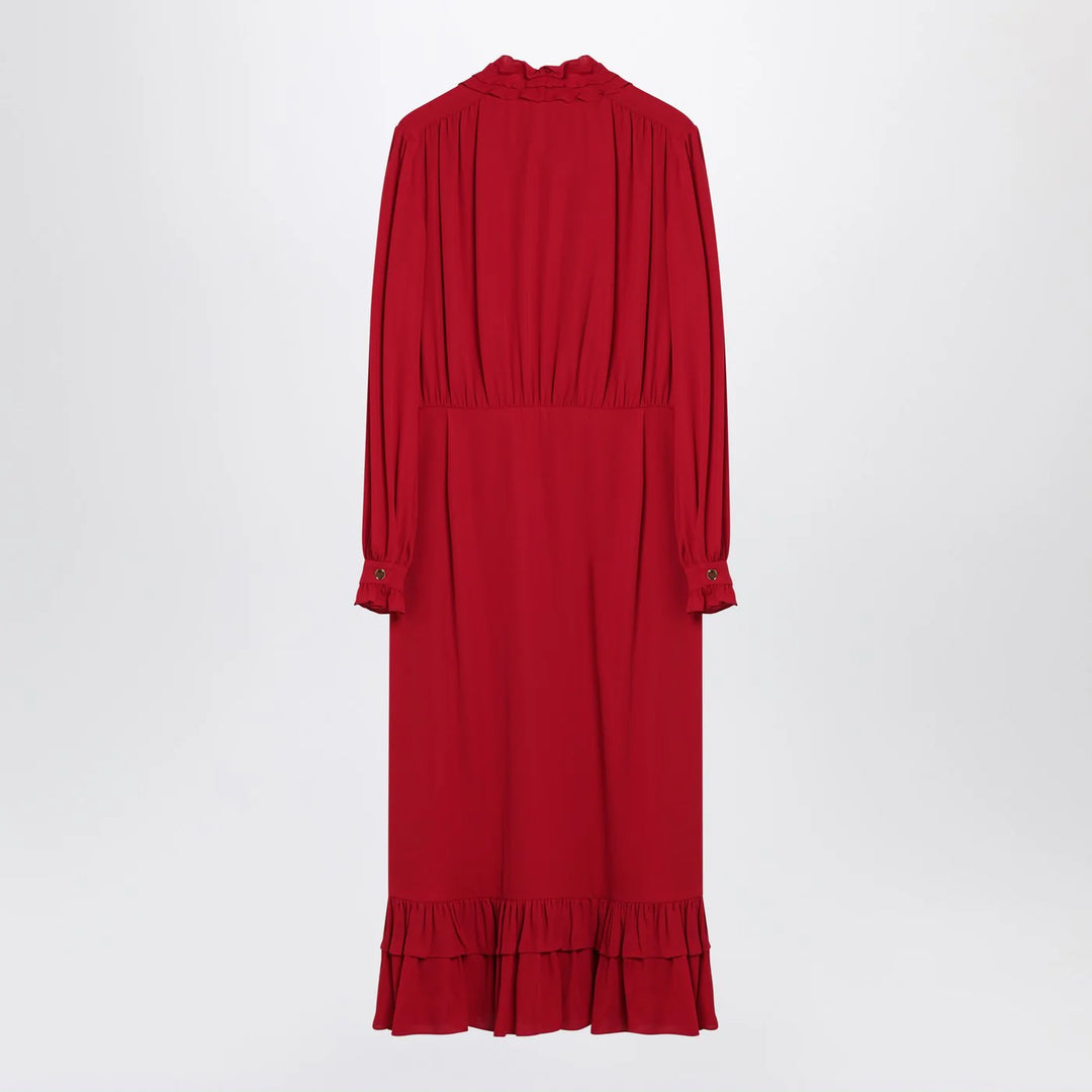 Valentino - Red dress with ruffled bow
