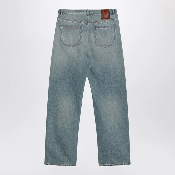 Valentino - Light blue jeans with washed effect