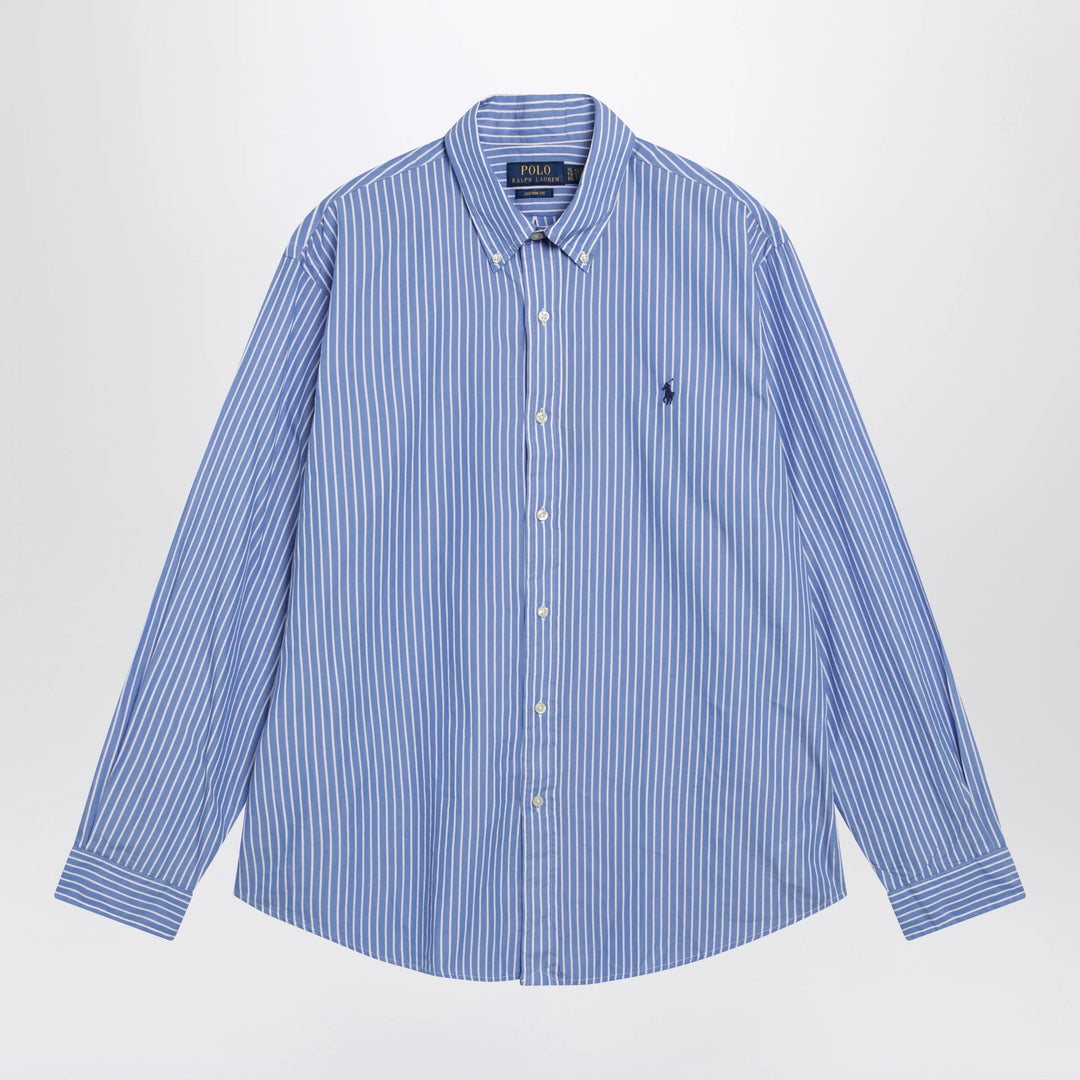 Polo Ralph Lauren - White/blue striped Custom-Fit poplin shirt