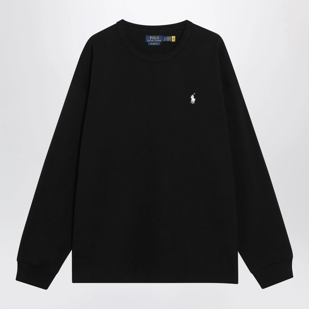 Polo Ralph Lauren - Black cotton Relaxed-Fit crewneck sweatshirt Brand Shirts &amp; Tops S