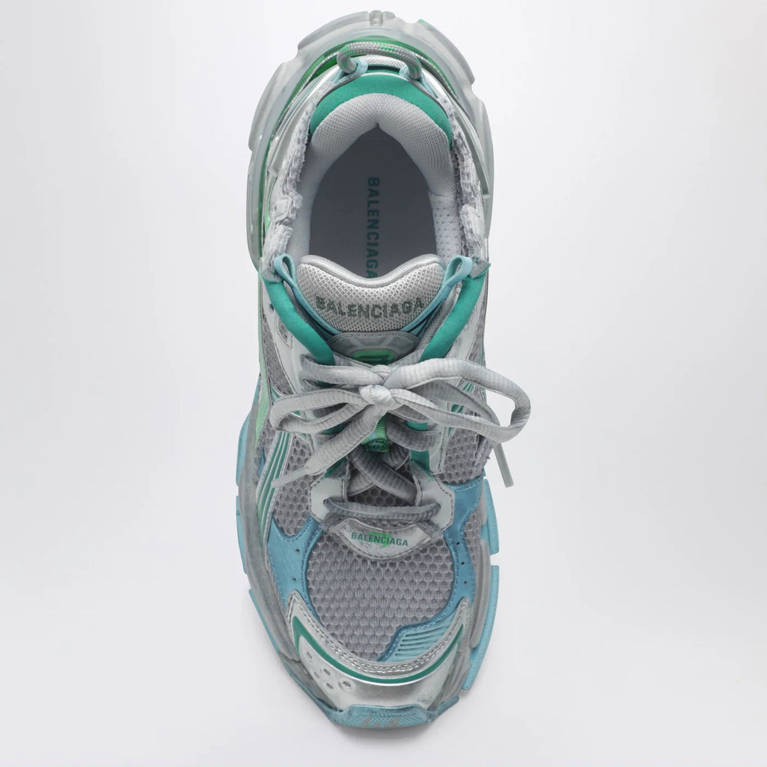 Balenciaga - Runner Sneakers in grey, green and blue