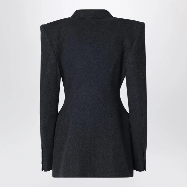 Balenciaga - Grey double-breasted cashmere jacket