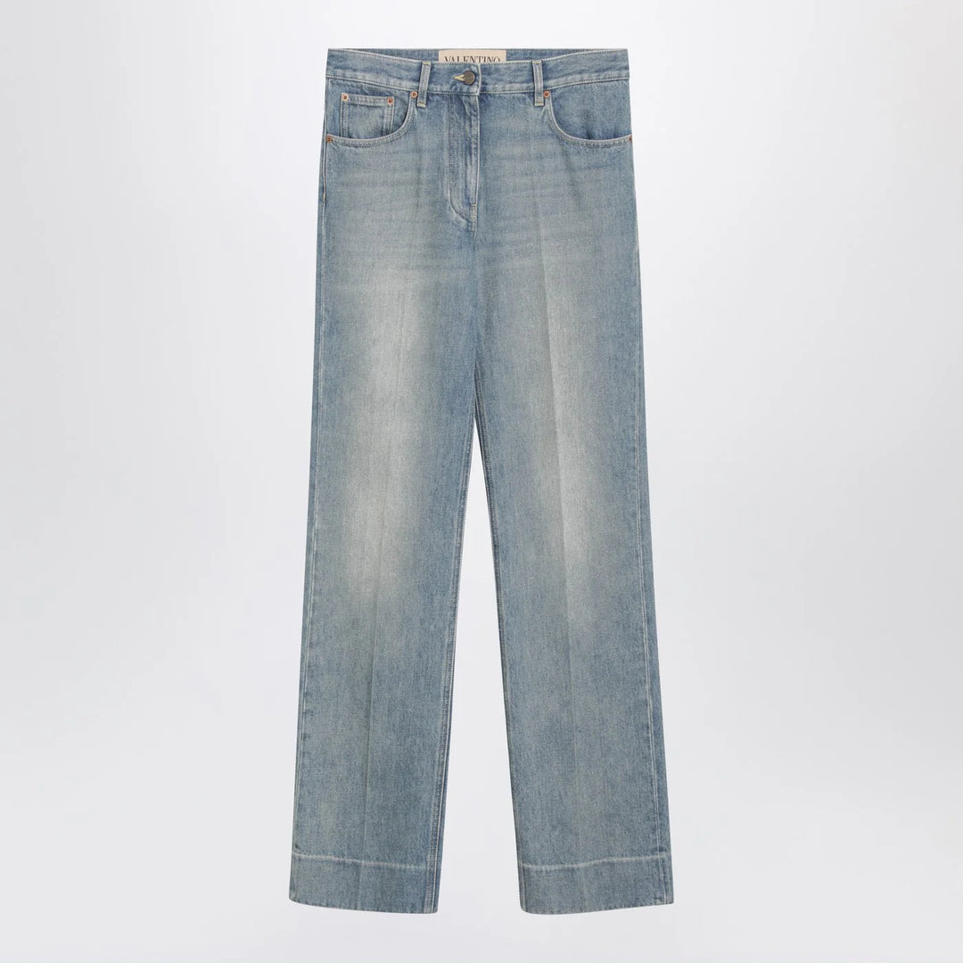 Valentino - Light blue washed-effect jeans