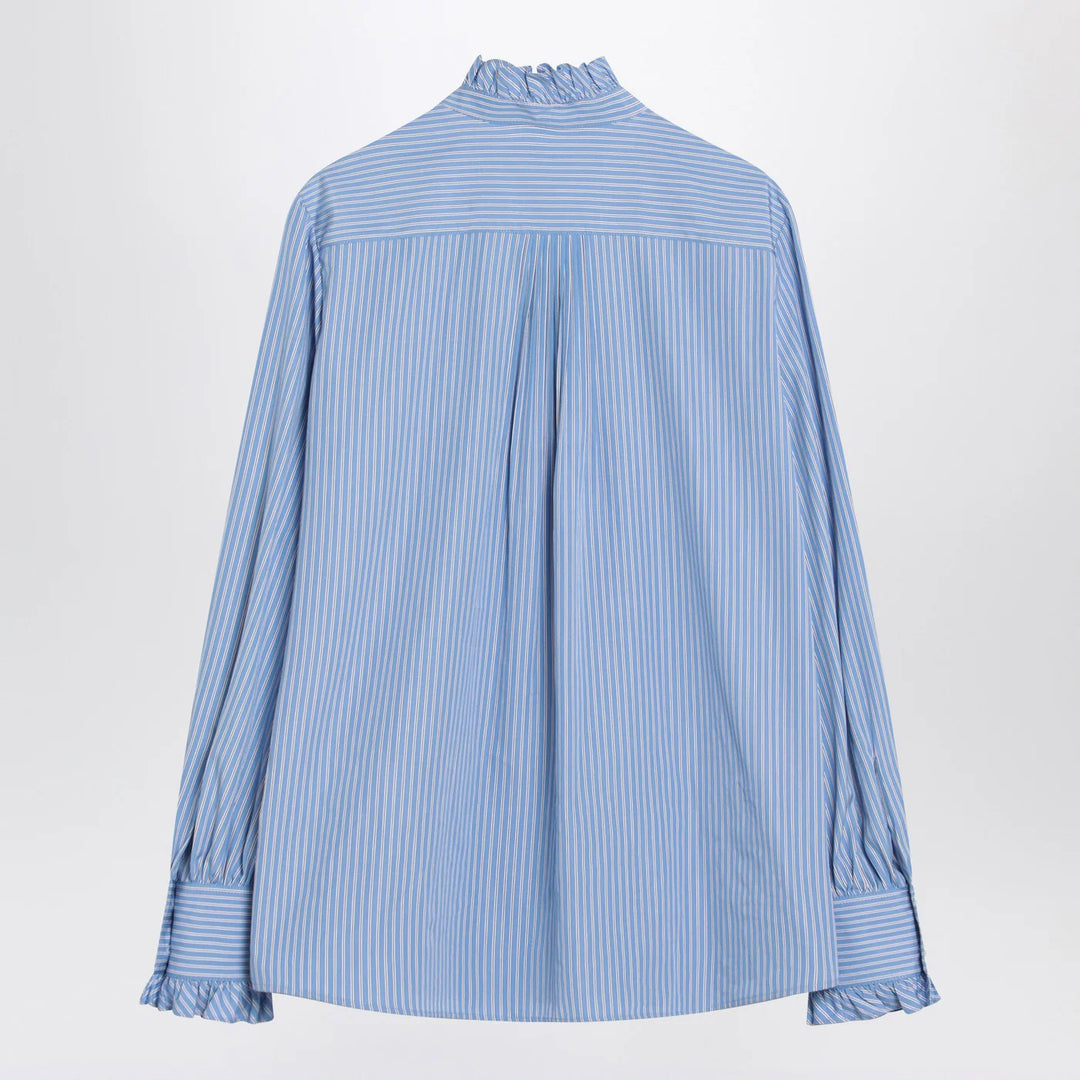 Valentino - Light blue striped shirt in cotton