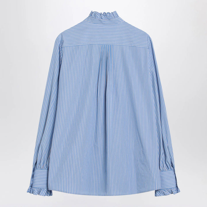Valentino - Light blue striped shirt in cotton