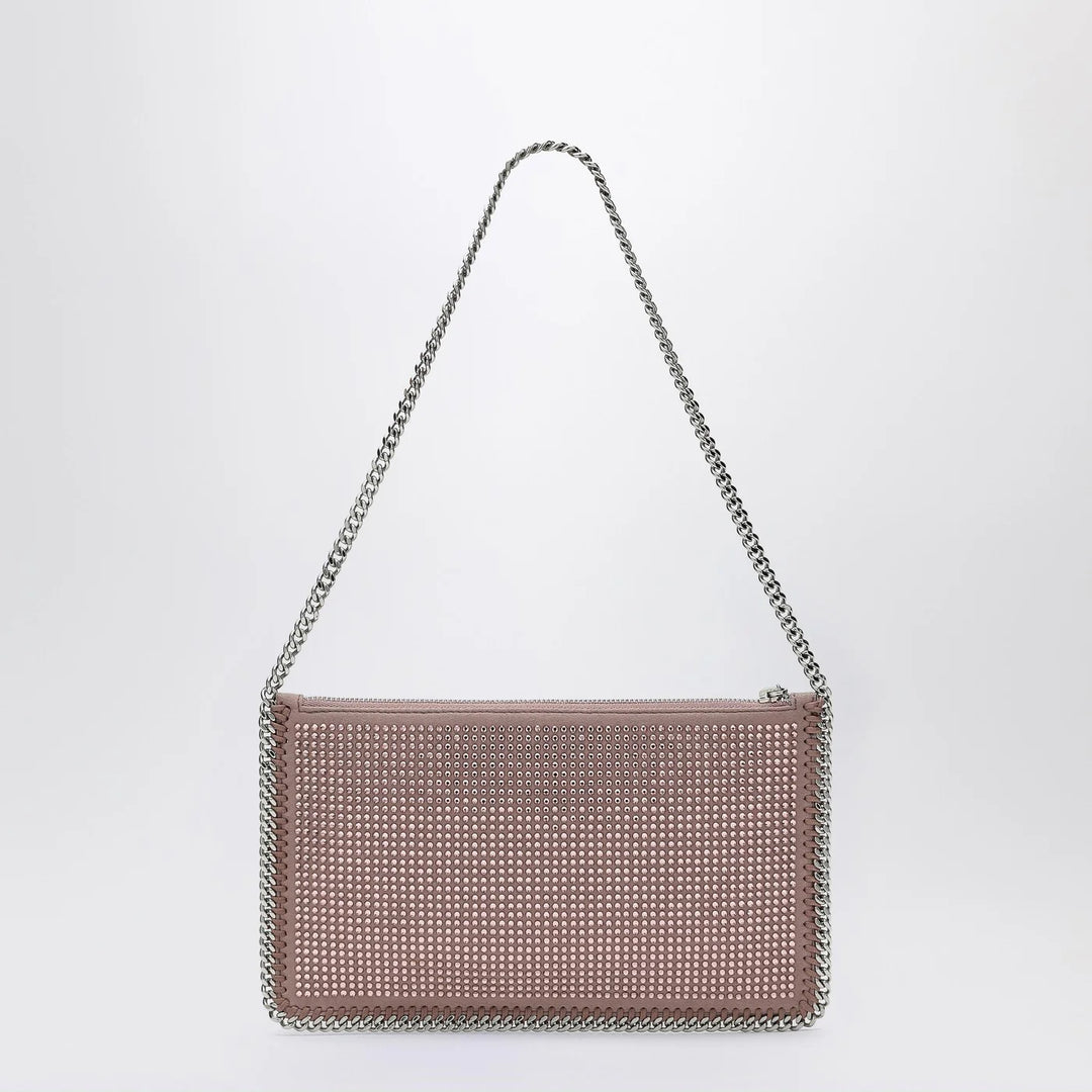 Stella McCartney - Falabella Pink Clutch Shoulder Bag with Rhinestones