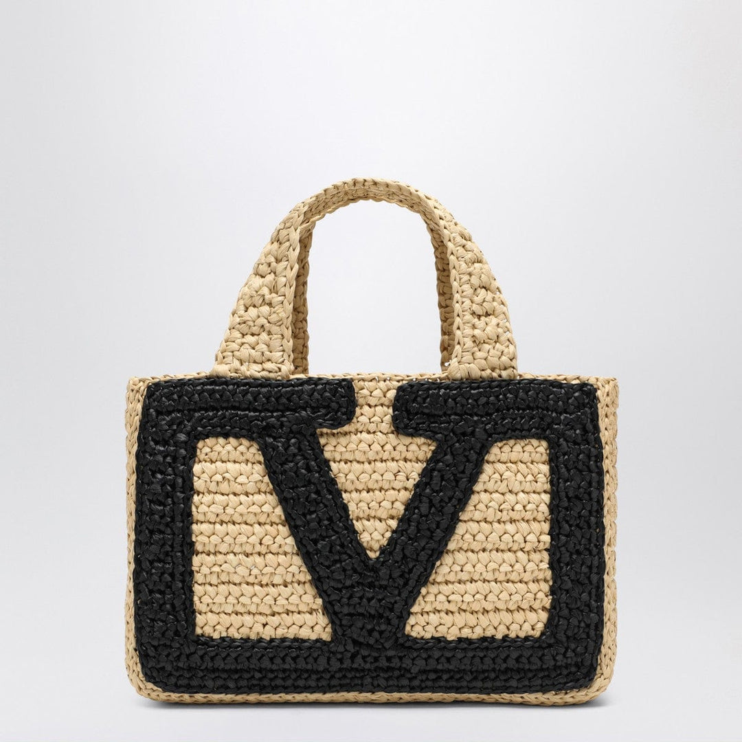 Shopper UNI Valentino Garavani Viva Superstar Crochet small natural/black bag Brand