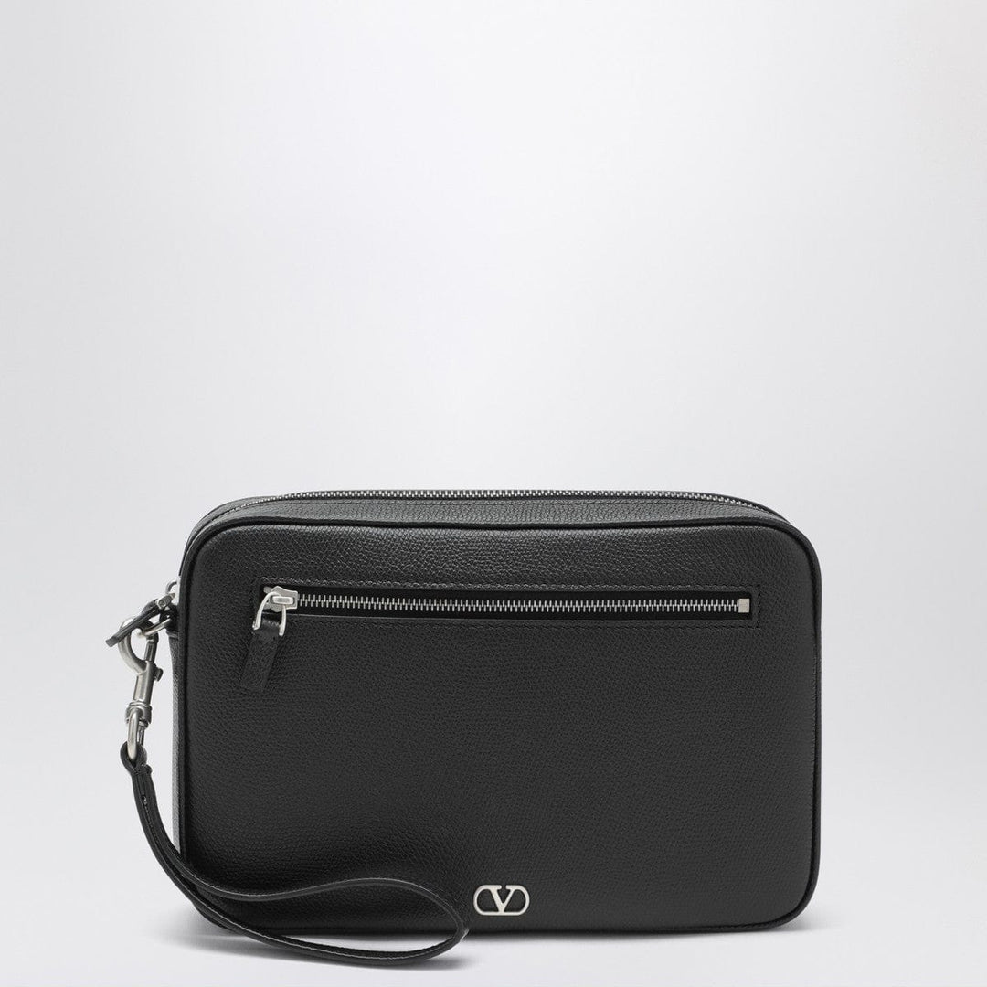 Clutches UNI Valentino Garavani Vlogo Signature clutch black in grained calfskin Brand