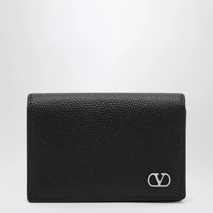 Valentino Garavani - VLogo bifold card wallet in black leather
