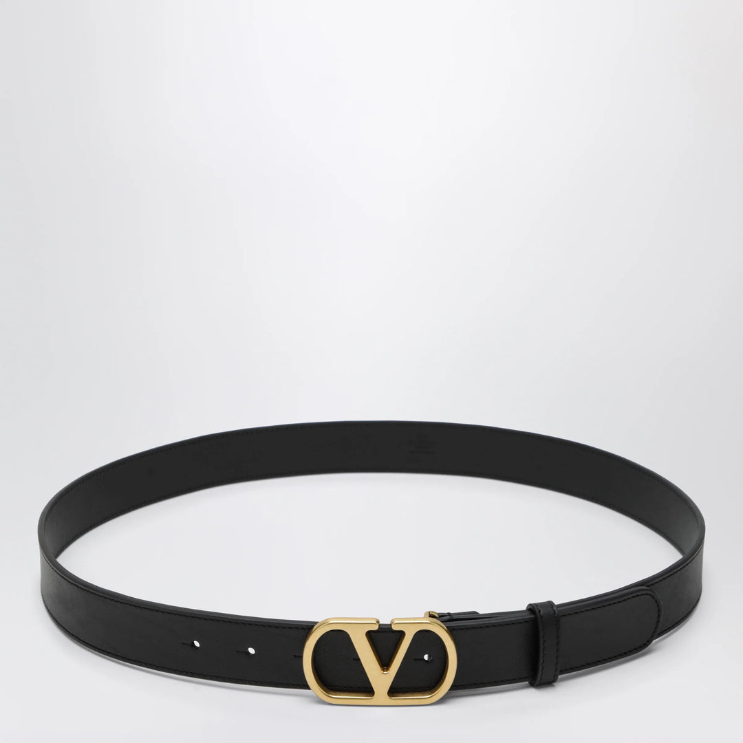 Valentino Garavani - VLogo Signature belt in smooth calf leather, black