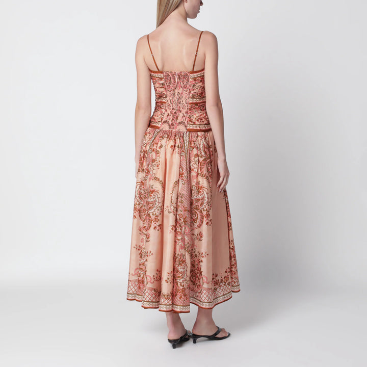 ZIMMERMANN - Aster midi dress with silk scarf detail